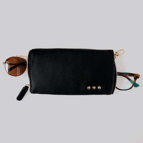 Skyla Dual Glasses Case Holder Black - Picture 1 of 4